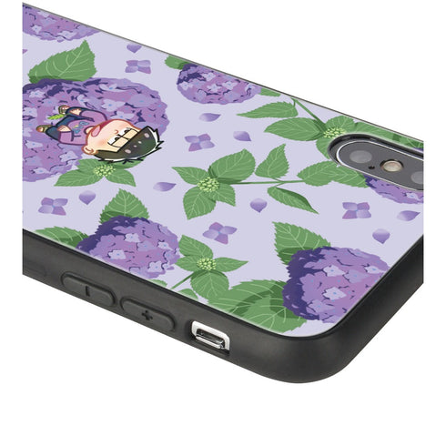 『おそ松さん』一松 Botania 角丸強化ガラスiPhoneケース